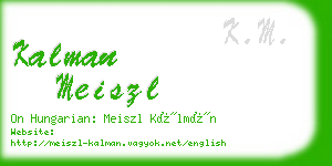 kalman meiszl business card